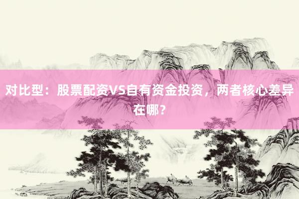 对比型：股票配资VS自有资金投资，两者核心差异在哪？