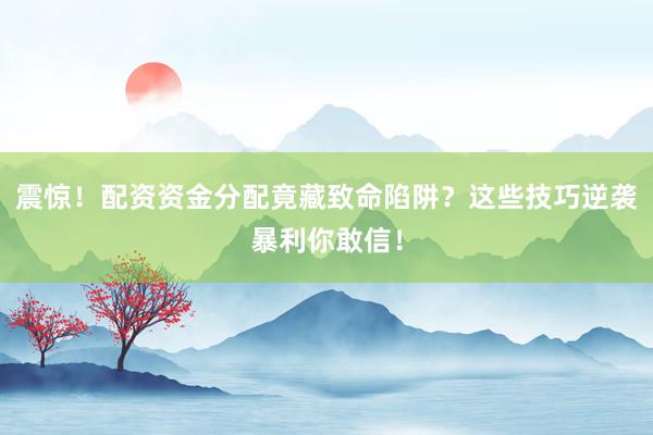 震惊！配资资金分配竟藏致命陷阱？这些技巧逆袭暴利你敢信！