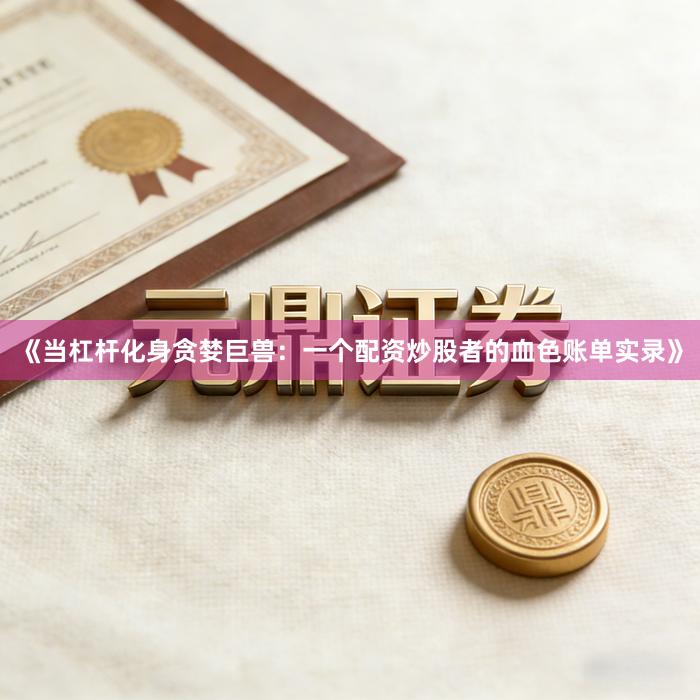 《当杠杆化身贪婪巨兽：一个配资炒股者的血色账单实录》