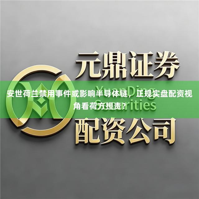 安世荷兰禁用事件或影响半导体链，正规实盘配资视角看荷方担责？