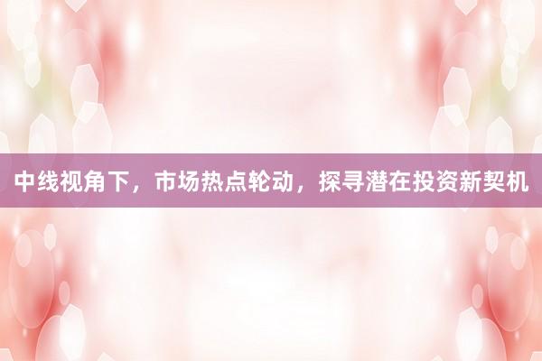 中线视角下，市场热点轮动，探寻潜在投资新契机