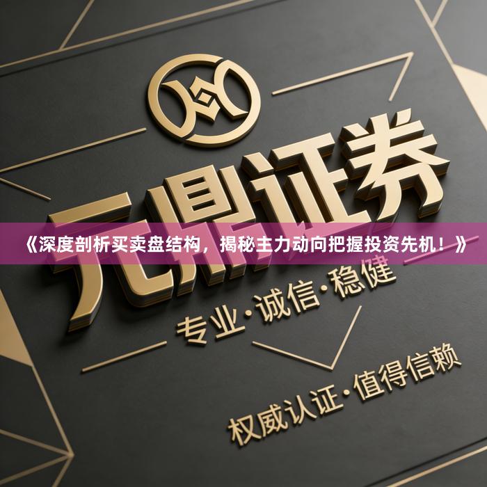 《深度剖析买卖盘结构，揭秘主力动向把握投资先机！》