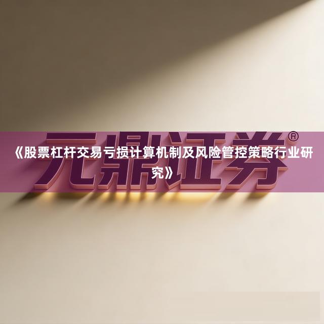 《股票杠杆交易亏损计算机制及风险管控策略行业研究》
