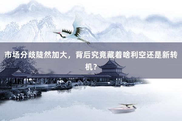 市场分歧陡然加大，背后究竟藏着啥利空还是新转机？