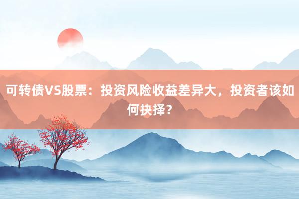 可转债VS股票：投资风险收益差异大，投资者该如何抉择？